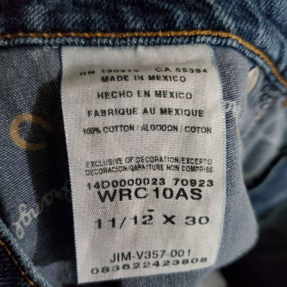 Wrangler Jeans Womens 11/12 X 30 Blue Cowgirl Cut 100% Cotton Bootcut - Picture 3 of 12